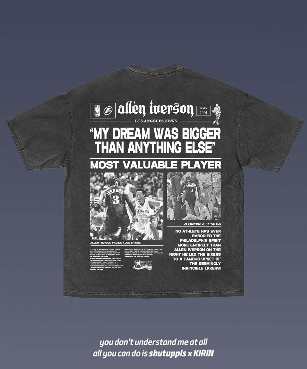 SHUTUPPLS ALLEN IVERSON MVP TEE 5.48