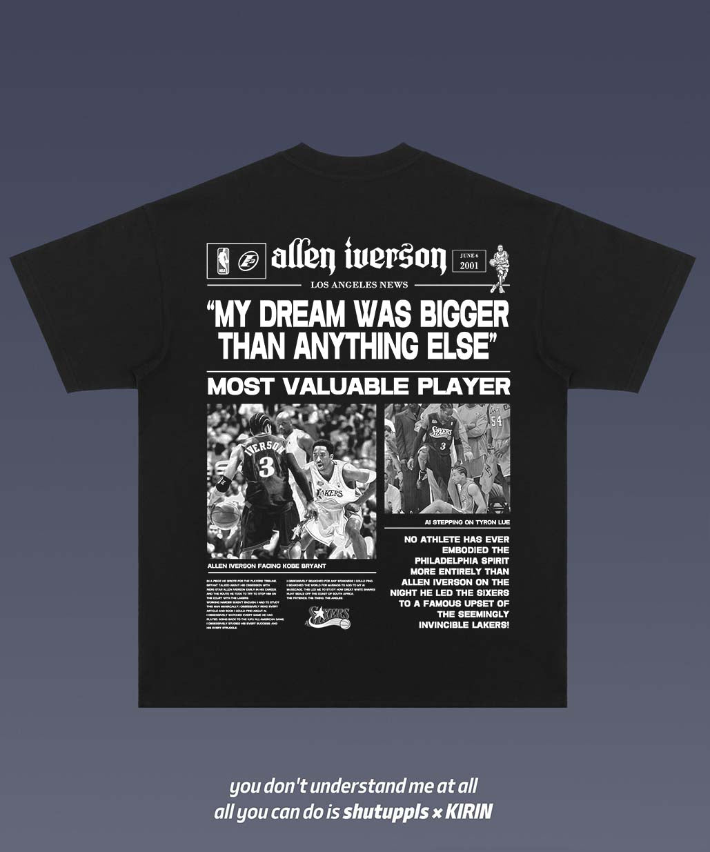 SHUTUPPLS ALLEN IVERSON MVP TEE 5.48