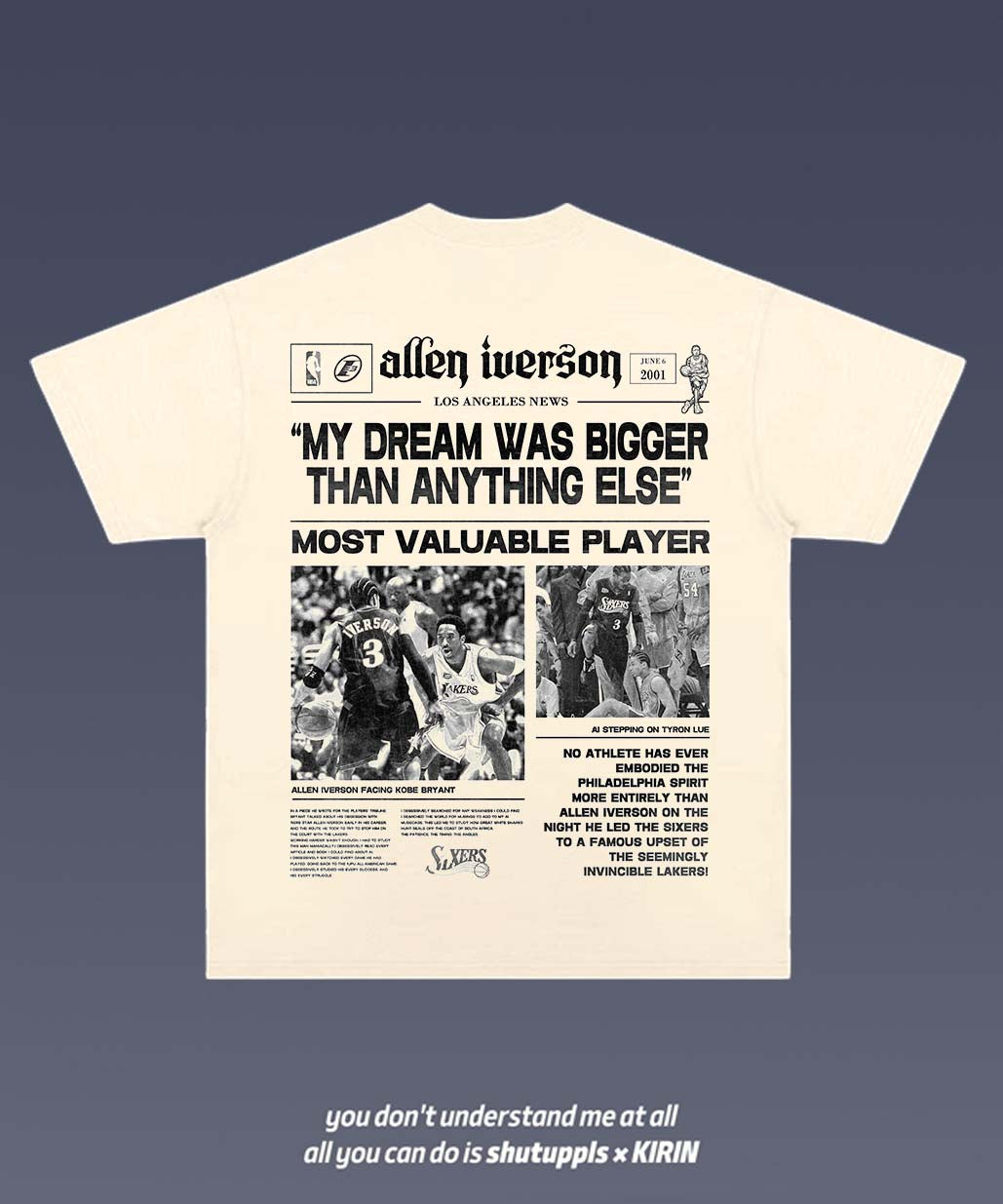 SHUTUPPLS ALLEN IVERSON MVP TEE 5.48