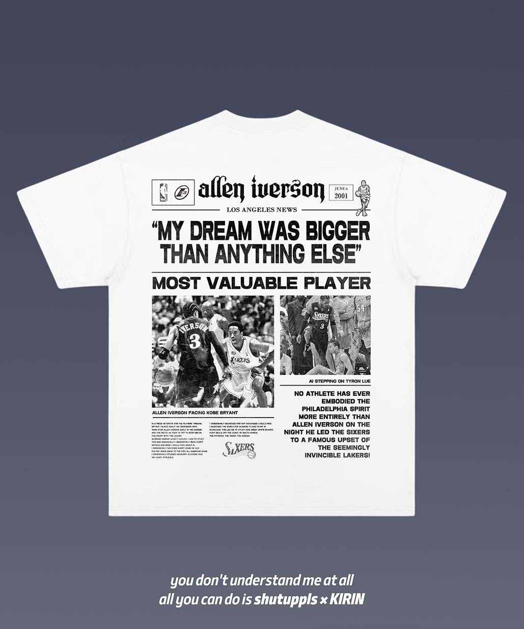 SHUTUPPLS ALLEN IVERSON MVP TEE 5.48