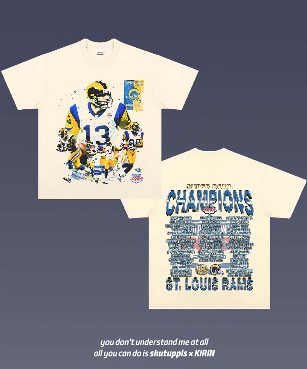 SHUTUPPLS SUPER BOWL XXXIV CHAMPS RAMS 1.0