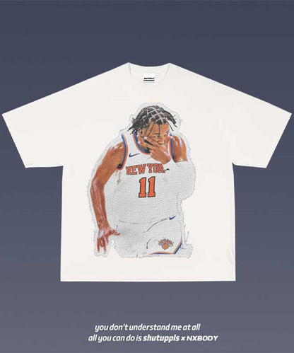 JALEN BRUNSON FRAYED PATCH TEE