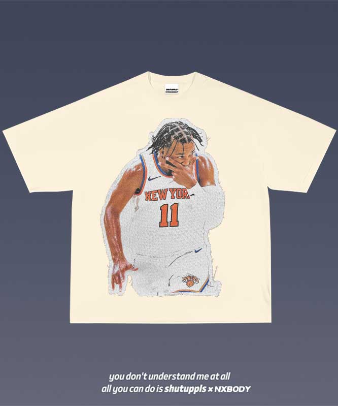 JALEN BRUNSON FRAYED PATCH TEE