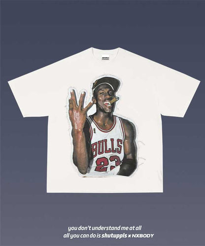 SHUTUPPLS JORDAN FRAYED PATCH TEE