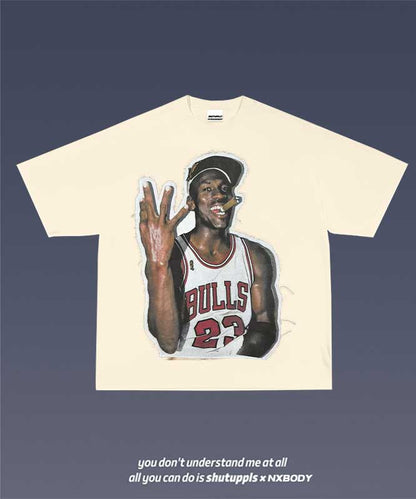 SHUTUPPLS JORDAN FRAYED PATCH TEE